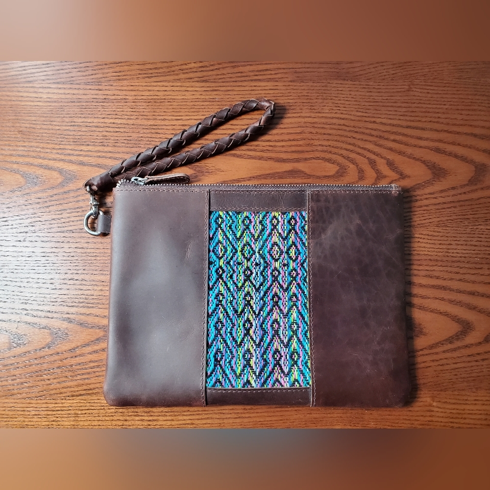 OOAK Daja Designs Handmade Leather Wristlet Wallet Clutch